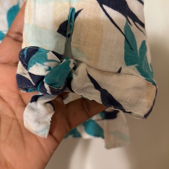 M COLLECTION 100% LINEN FLORAL DESIGN TOP SIZE 14 - Picture 10 of 12